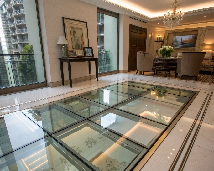 Стеклянные полы